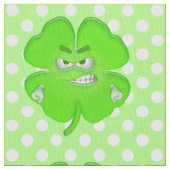 Shamrock bestrijden op witte Stippen Stof (Close Up)