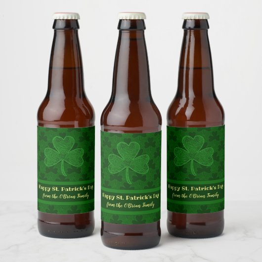 Shamrock Bier Etiket (Flessen)
