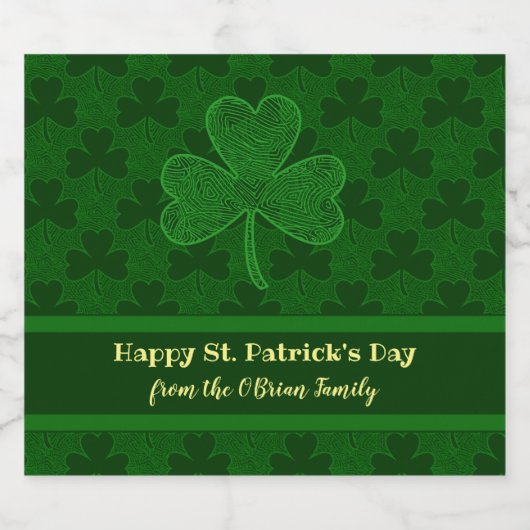 Shamrock Bier Etiket (Enkel label)