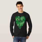 Shamrock Big Heart St Patrick's Day Cute Irish T-shirt (Voorkant volledig)