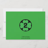 Shamrock Birthday Party Invitation met foto Kaart (Achterkant)