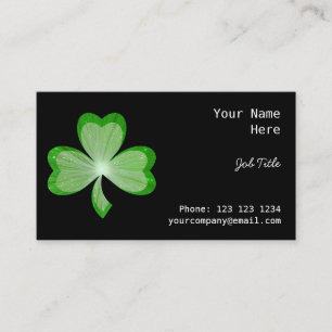 Shamrock Black visitekaartje side