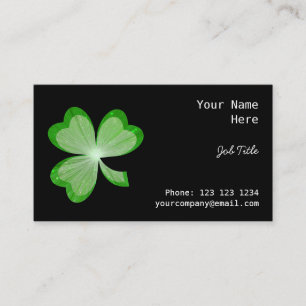 Shamrock Black visitekaartje side