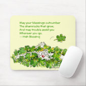 Shamrock Blessing St. Patricks Day Muismatten (Met muis)