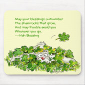 Shamrock Blessing St. Patricks Day Muismatten (Voorkant)