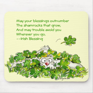 Shamrock Blessing St. Patricks Day Muismatten