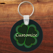 Shamrock Bleu Personalized Sleutelhanger (Voorkant)