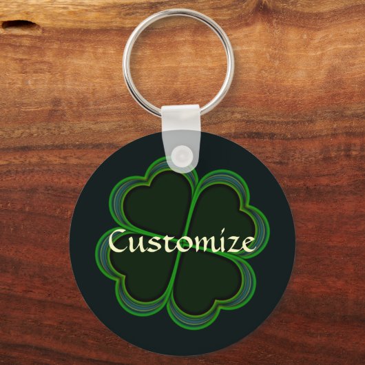 Shamrock Bleu Personalized Sleutelhanger (Voorkant)