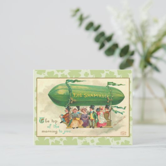 Shamrock Blimp Briefkaart (Staand voorkant)