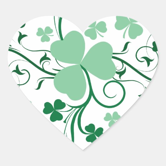 Shamrock bloesem hart sticker (Voorkant)