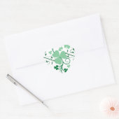 Shamrock bloesem hart sticker (Envelop)