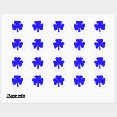 Shamrock Blue Het MUSEUM Zazzle Gifts Ronde Sticker (Vel)