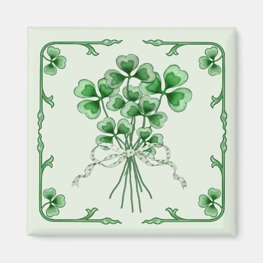 Shamrock Boeket 2 Magneet (Voorkant)