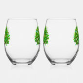 Shamrock boom met kabouter wijnglazen wijnglas zonder voet (Links)