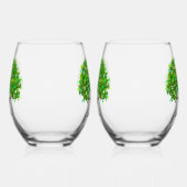 Shamrock boom met kabouter wijnglazen wijnglas zonder voet (Rechts)