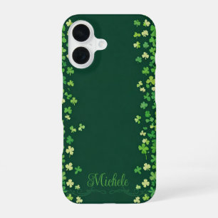 Shamrock Border Bliss iPhone 16 Hoesje