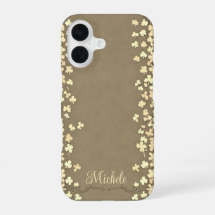 Shamrock Border Bliss iPhone 16 Hoesje