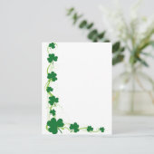 Shamrock Border Briefkaart (Staand voorkant)