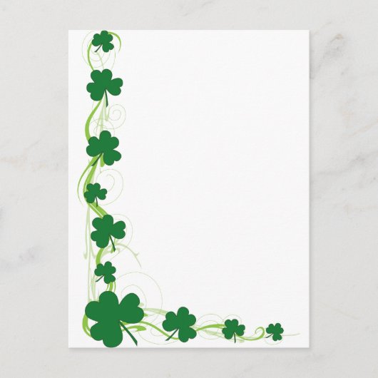 Shamrock Border Briefkaart (Voorkant)