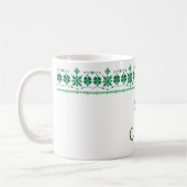 Shamrock Border Gepersonaliseerd St. Patrick's Day Koffiemok (Links)