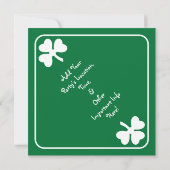 Shamrock Border St. Patrick's Day Invitation Card Kaart (Achterkant)