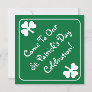 Shamrock Border St. Patrick's Day Invitation Card Kaart