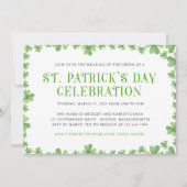 Shamrock Border St. Patrick's Day Party Invite (Voorkant)