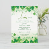 Shamrock Borders Invitation Kaart (Staand voorkant)