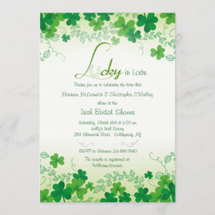 Shamrock Borders Invitation Kaart
