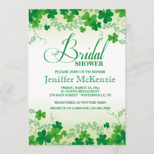 Shamrock Borders Invitation Kaart