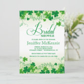 Shamrock Borders Uitnodiging (Staand voorkant)