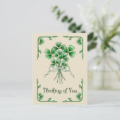 Shamrock Bouquet Briefkaart (Staand voorkant)