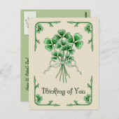 Shamrock Bouquet Briefkaart (Voorkant / Achterkant)