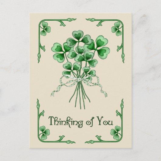 Shamrock Bouquet Briefkaart (Voorkant)