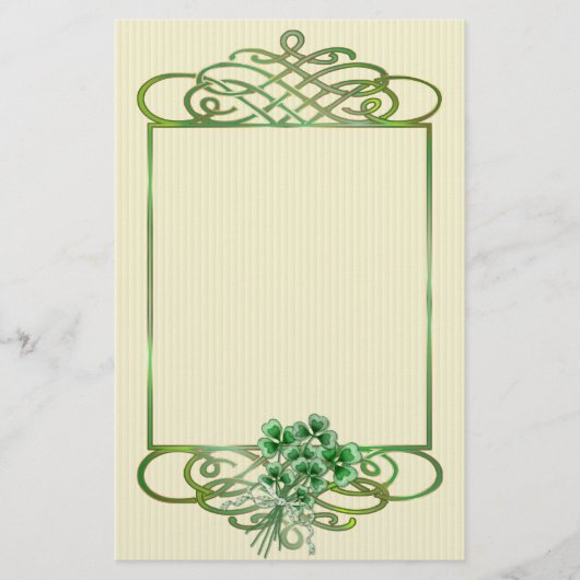 Shamrock Bouquet Briefpapier (Voorkant)