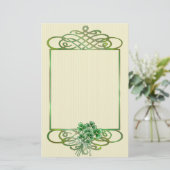 Shamrock Bouquet Briefpapier (Staand voorkant)
