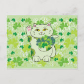 Shamrock Bouquet Neko Briefkaart (Voorkant)