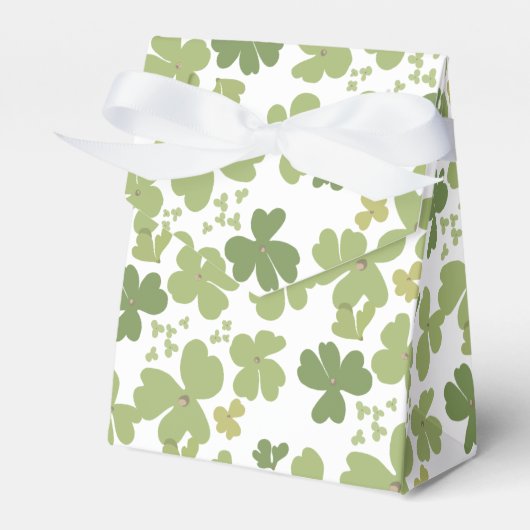 Shamrock bouquet, st patrick's day bedankdoosjes (Voorkant Zijde)