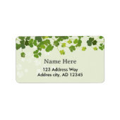 Shamrock bouquet, st patrick's day etiket (Voorkant)