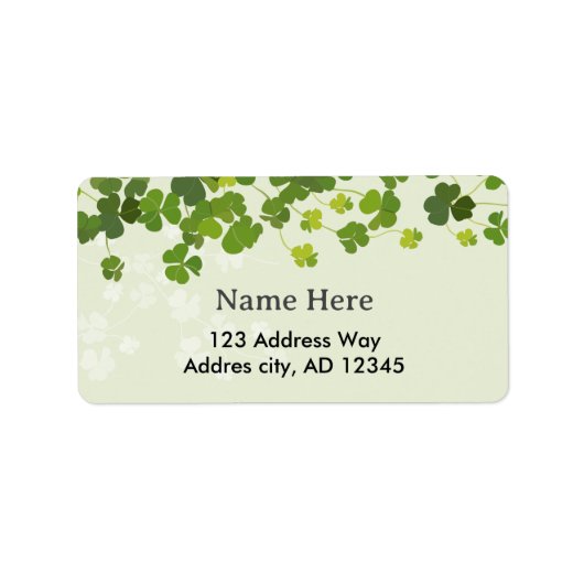 Shamrock bouquet, st patrick's day etiket (Voorkant)