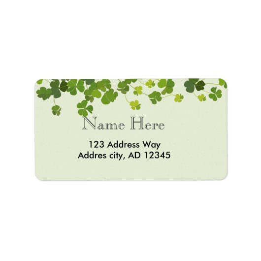 Shamrock bouquet, st patrick's day etiket (Voorkant)