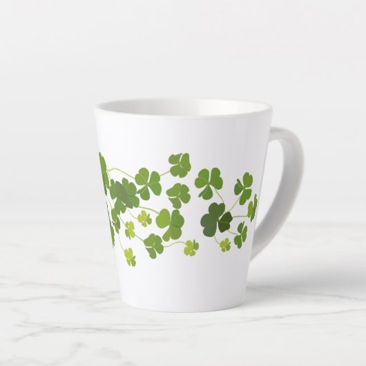 Shamrock bouquet, st patrick's day latte mok (Rechterhoek)