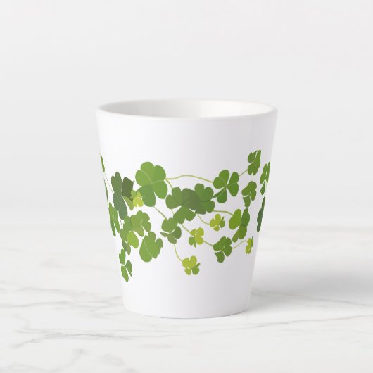 Shamrock bouquet, st patrick's day latte mok (Voorkant)