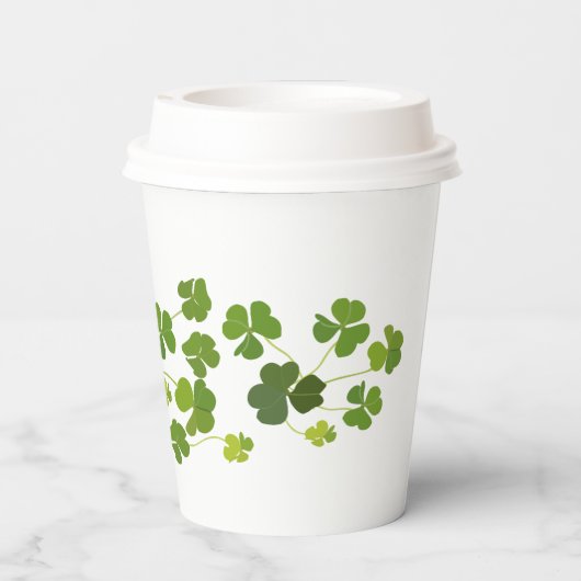 Shamrock bouquet, st patrick's day papieren bekers (Achterkant)