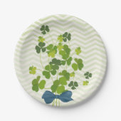 Shamrock bouquet, st patrick's day papieren bordje (Voorkant)