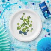 Shamrock bouquet, st patrick's day papieren bordje (Feest)