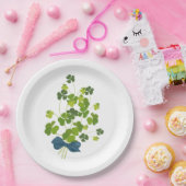 Shamrock bouquet, st patrick's day papieren bordje (Feest)