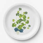 Shamrock bouquet, st patrick's day papieren bordje (Voorkant)