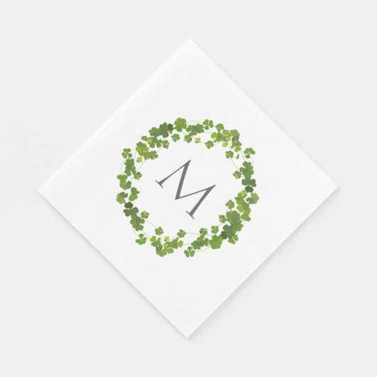 Shamrock bouquet, st patrick's day servet (Hoek)