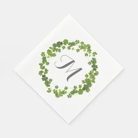 Shamrock bouquet, st patrick's day servetten (Hoek)